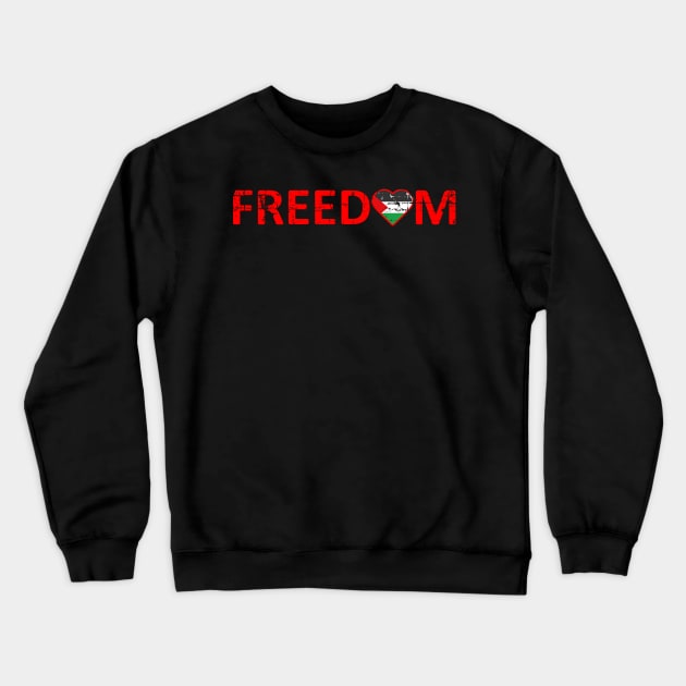 We Want Freedom Of Palestine By Heart Stop Killing Crewneck Sweatshirt by mangobanana